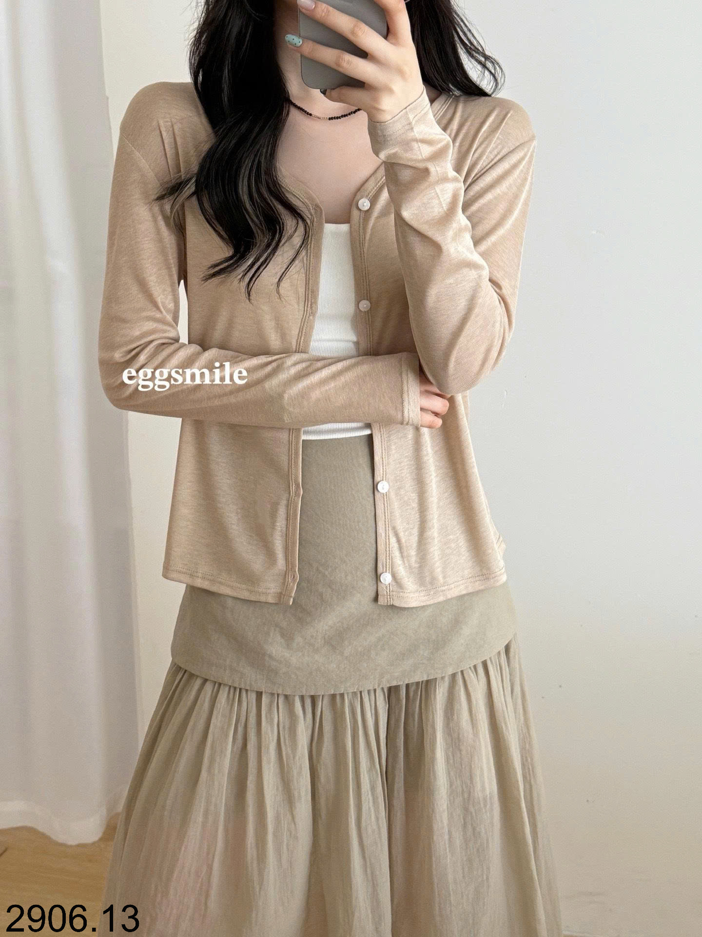 26HA2906.13 - ÁO CARDIGAN MỎNG EGGSMILE