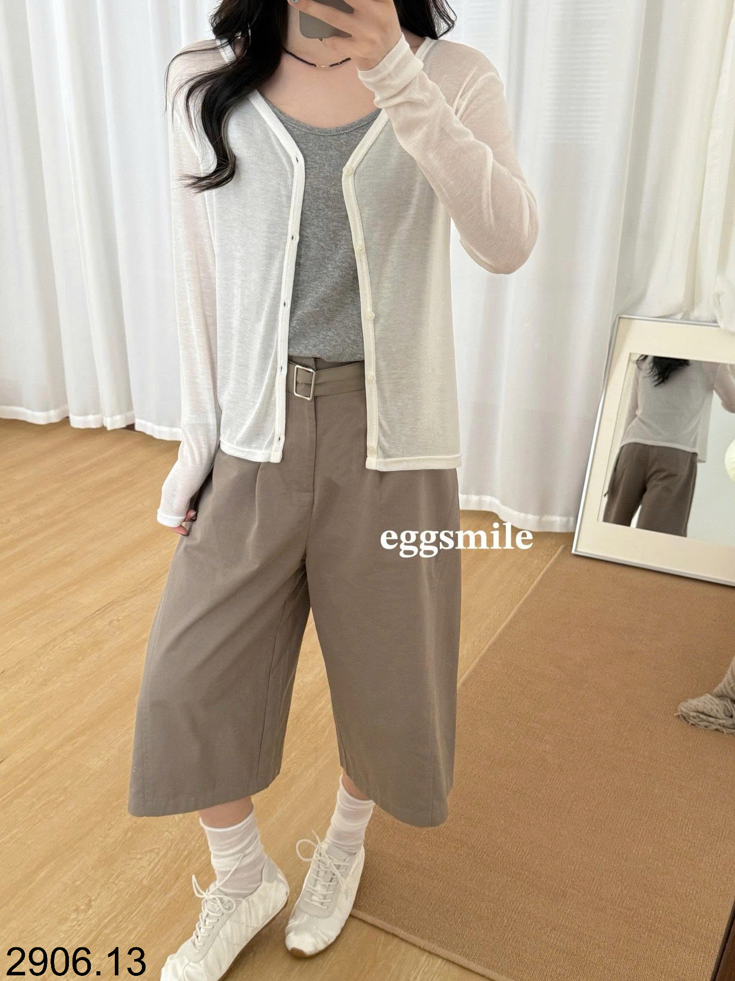 26HA2906.13 - ÁO CARDIGAN MỎNG EGGSMILE