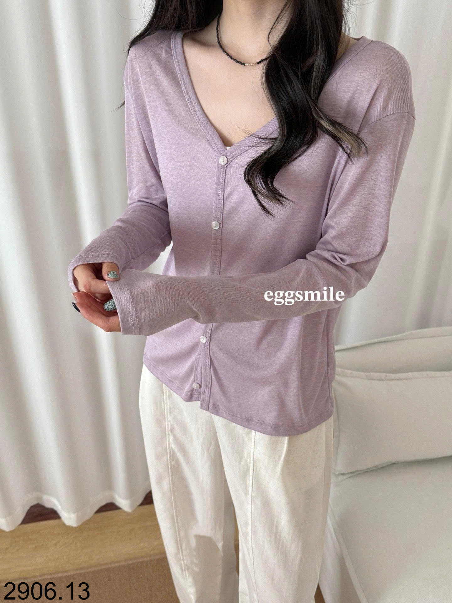 26HA2906.13 - ÁO CARDIGAN MỎNG EGGSMILE
