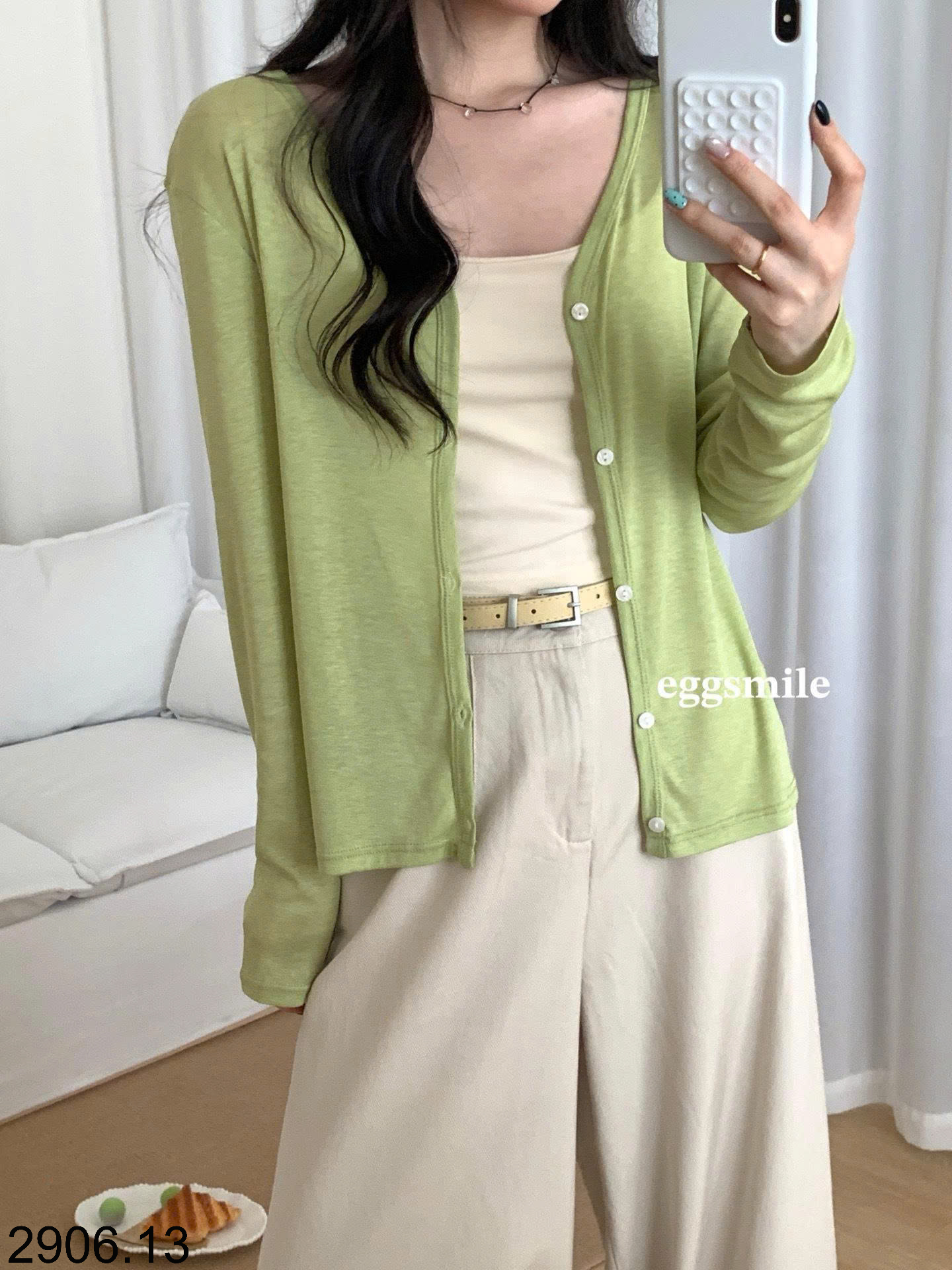 26HA2906.13 - ÁO CARDIGAN MỎNG EGGSMILE