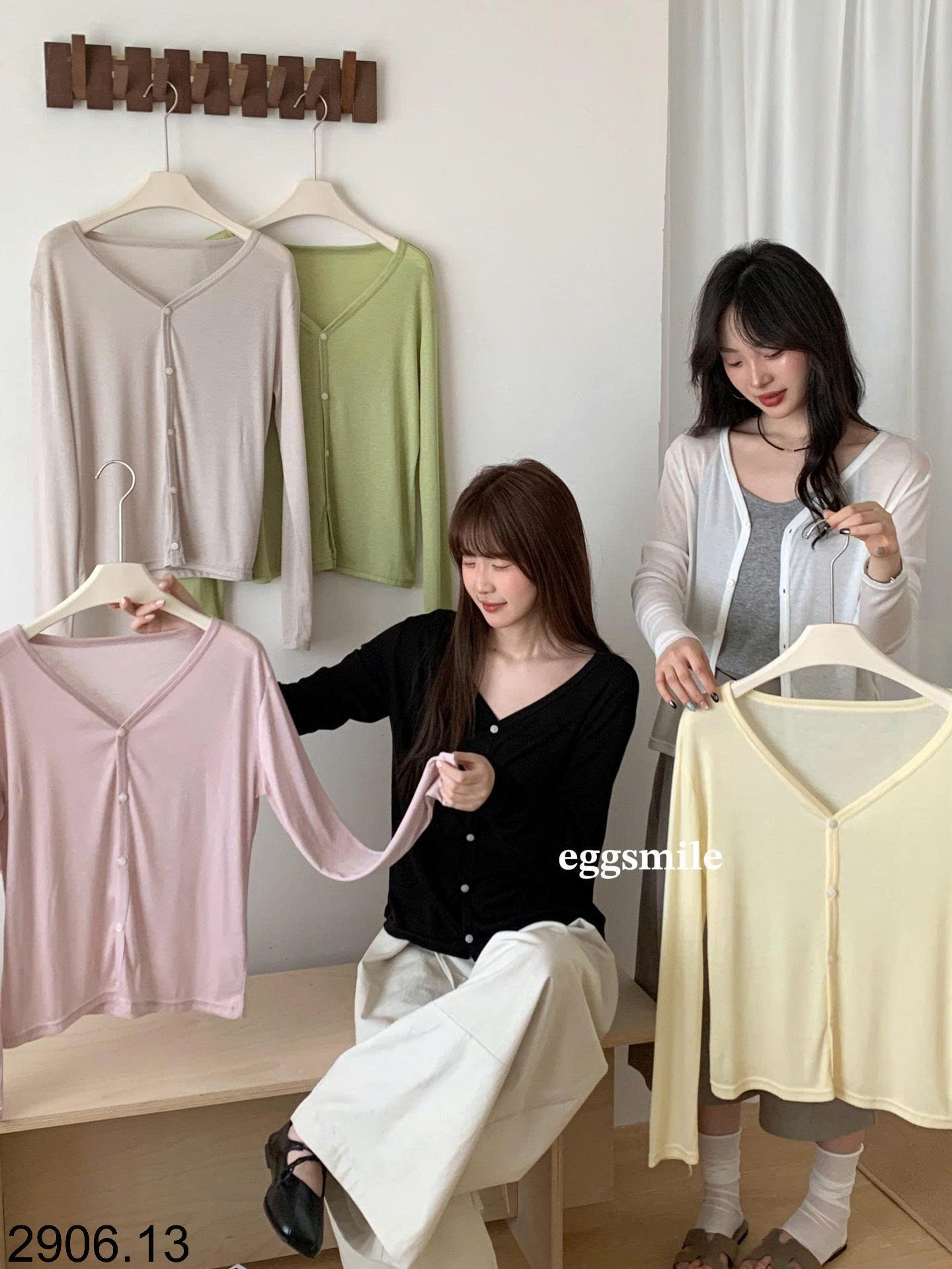 26HA2906.13 - ÁO CARDIGAN MỎNG EGGSMILE