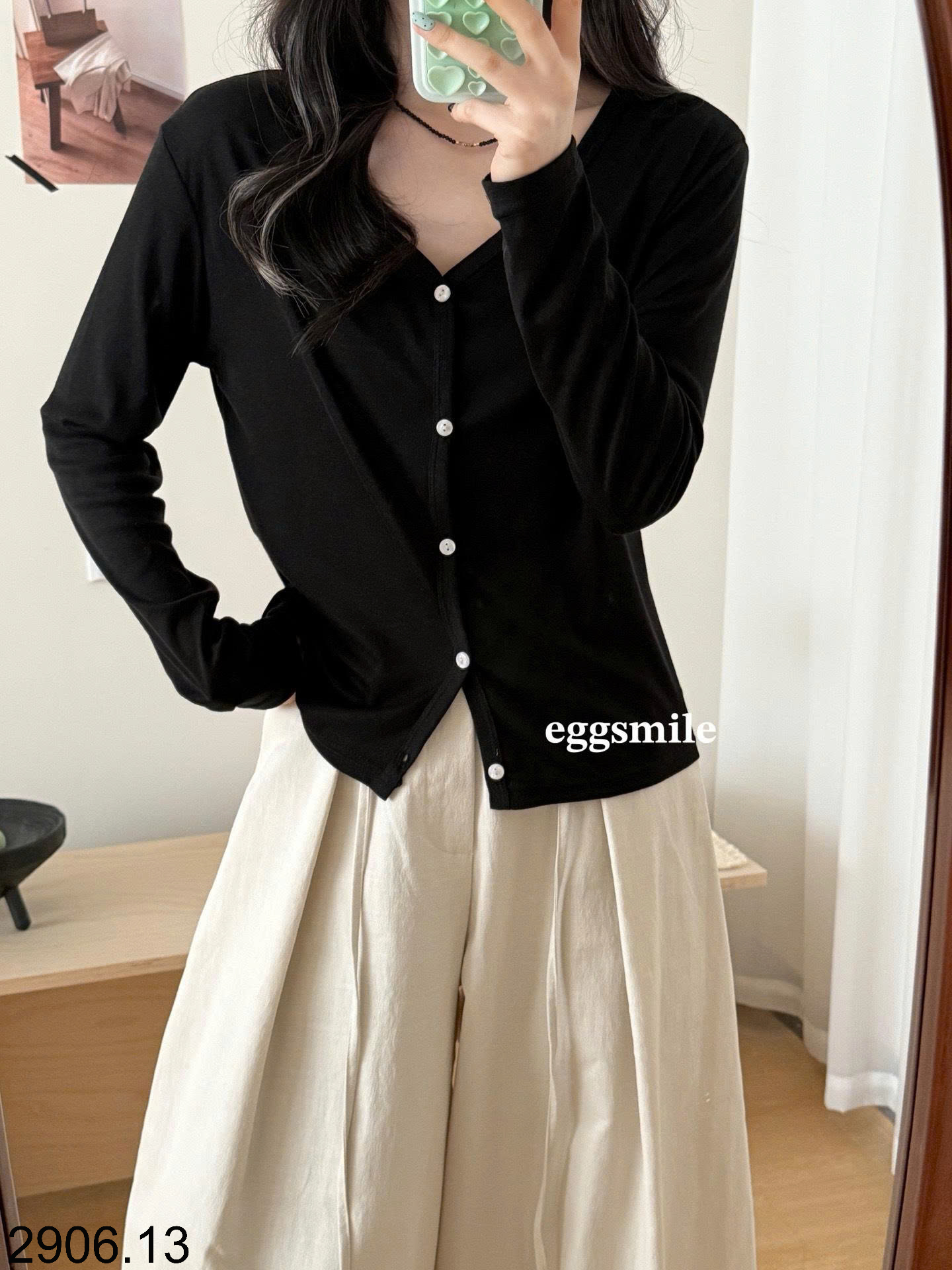 26HA2906.13 - ÁO CARDIGAN MỎNG EGGSMILE