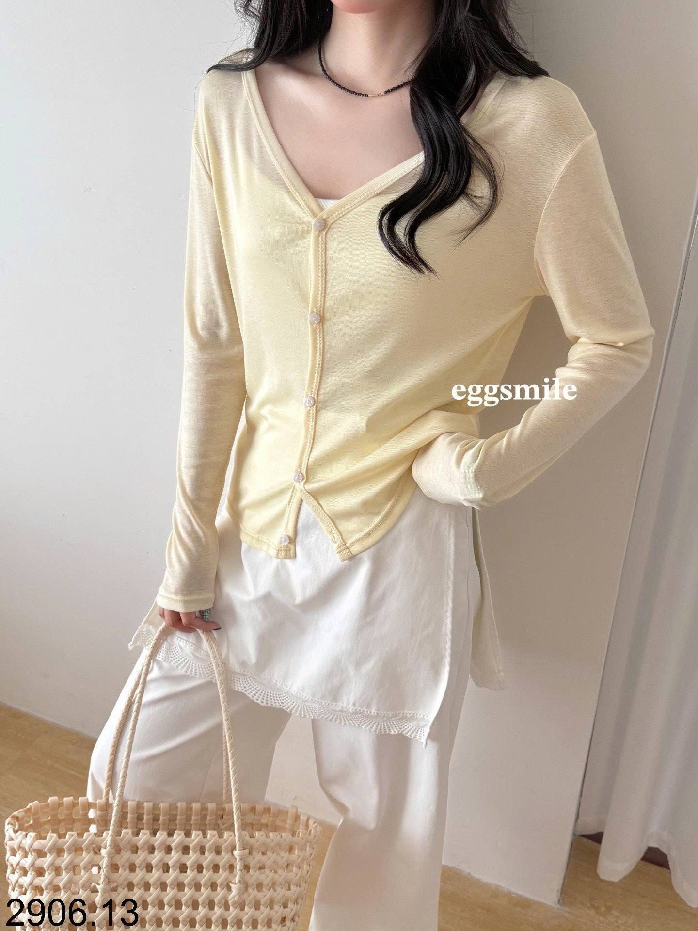 26HA2906.13 - ÁO CARDIGAN MỎNG EGGSMILE