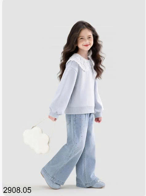 26HA2908.05 - ÁO THU ĐÔNG CỔ SEN BÈO BÉ GÁI SIZE ĐẠI