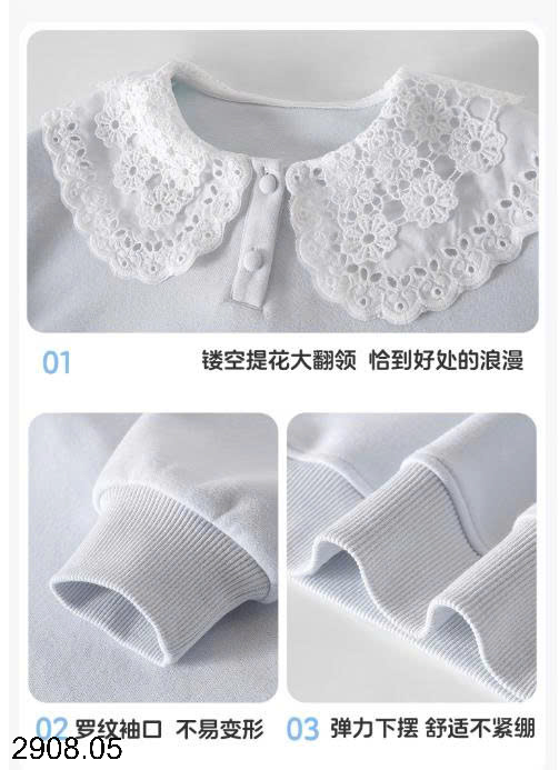 26HA2908.05 - ÁO THU ĐÔNG CỔ SEN BÈO BÉ GÁI SIZE ĐẠI