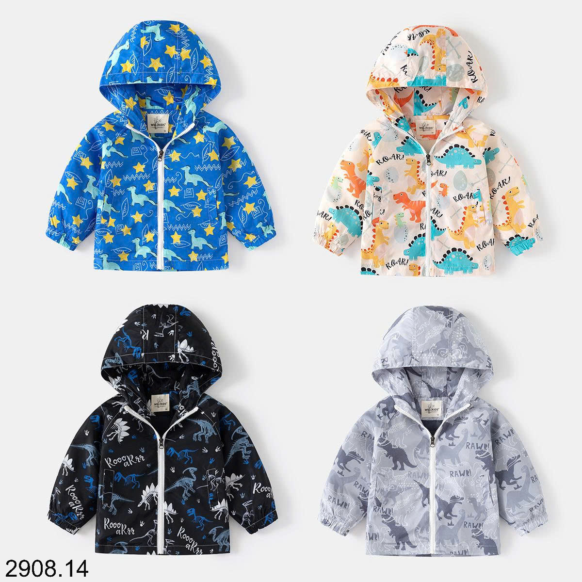 26HA2908.14 - ÁO KHOÁC GIÓ WELLKIDS KHỦNG LONG