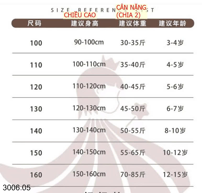 26HA3006.05 - QUẦN UNISEX SIZE ĐẠI CHO BÉ