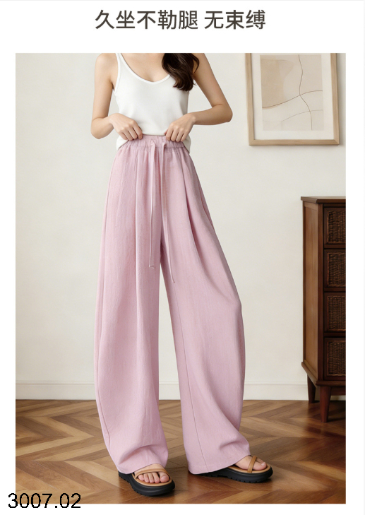 26HA3007.02 - QUẦN ỐNG RỘNG NỮ CHẤT LIỆU TENCEL LINEN
