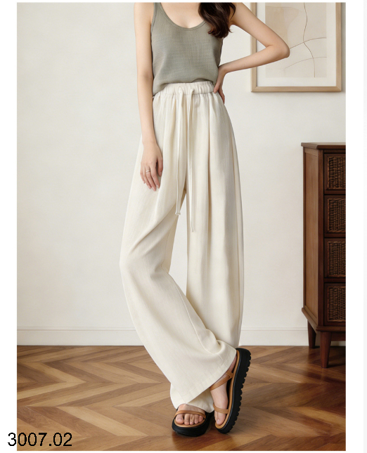 26HA3007.02 - QUẦN ỐNG RỘNG NỮ CHẤT LIỆU TENCEL LINEN