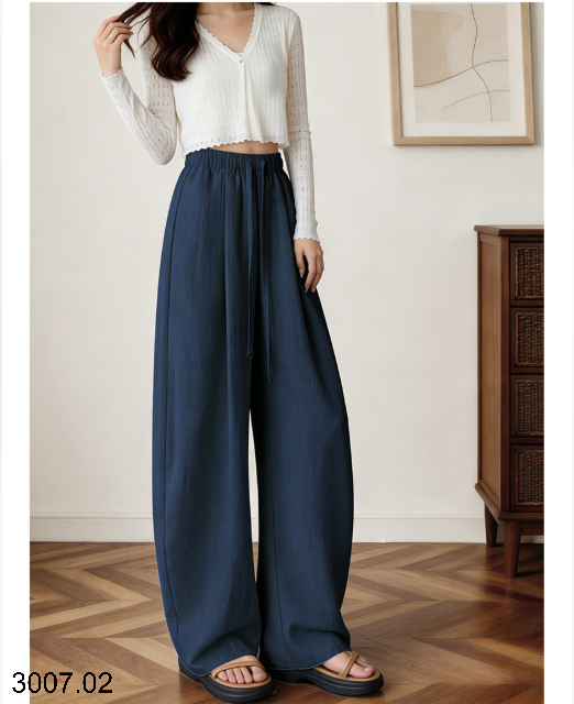 26HA3007.02 - QUẦN ỐNG RỘNG NỮ CHẤT LIỆU TENCEL LINEN