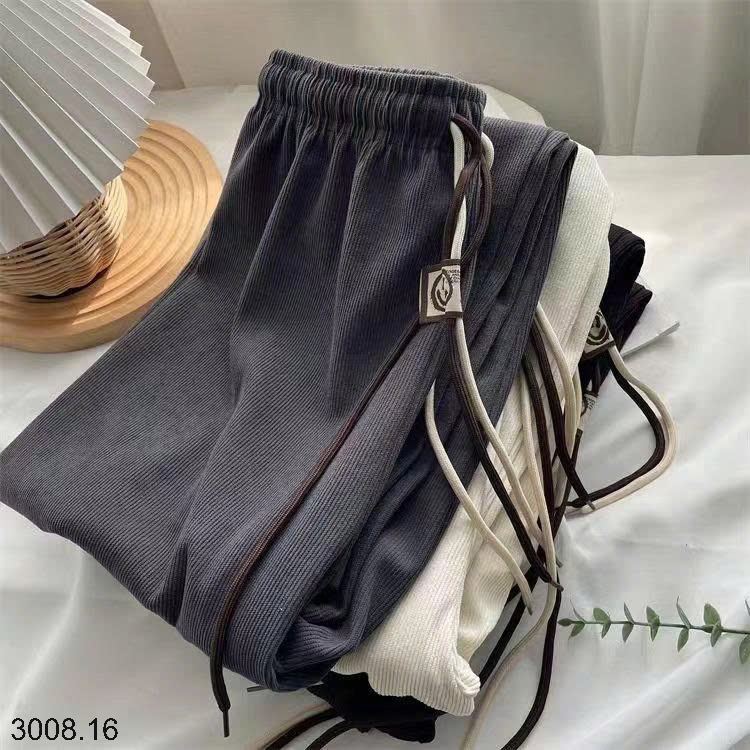 26HA3008.16 - SET 2 QUẦN NHUNG TĂM ỐNG RỘNG CHO NỮ