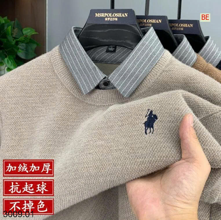 26HA3009.01 - ÁO LEN NAM CỔ SƠ MI LÓT LÔNG