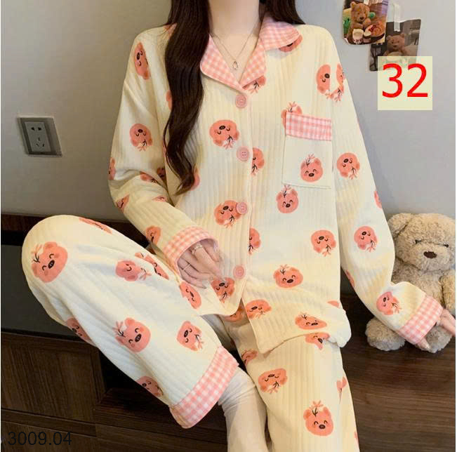 26HA3009.04 - BỘ PIZAMA NHIỀU LỚP ẤM ÁP CHO NỮ
