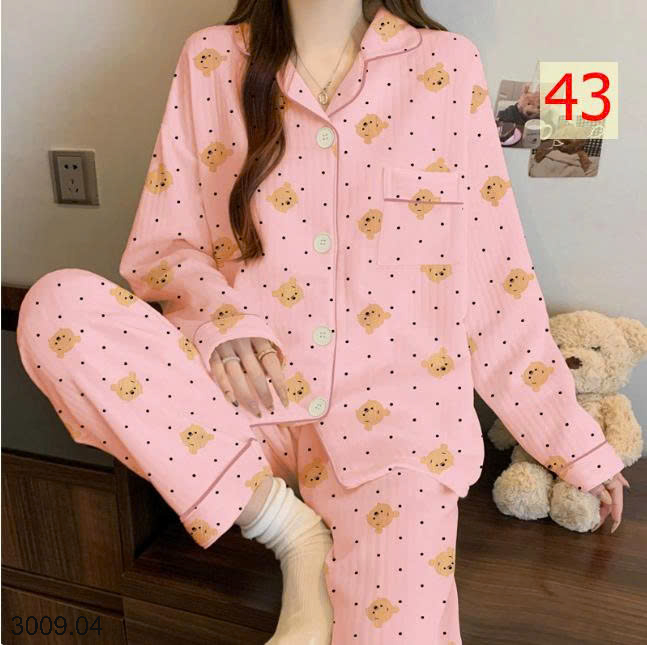 26HA3009.04 - BỘ PIZAMA NHIỀU LỚP ẤM ÁP CHO NỮ