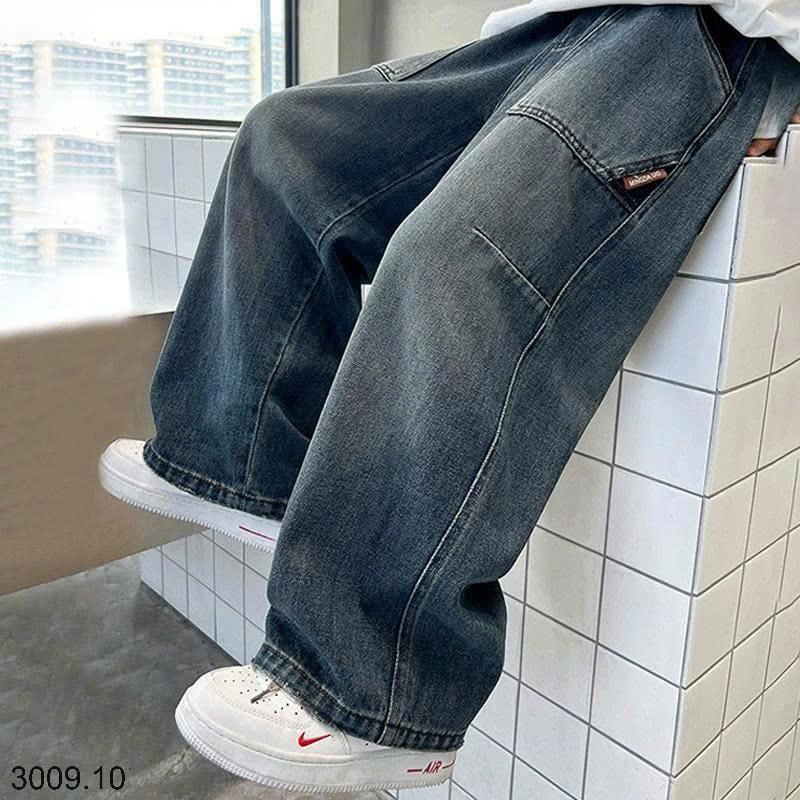26HA3009.10 - QUẦN JEAN ỐNG RỘNG SIZE ĐẠI BÉ TRAI