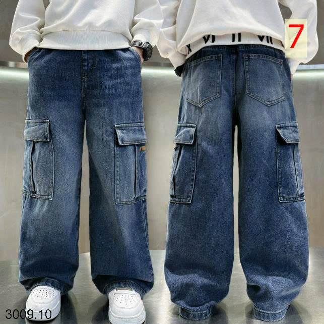 26HA3009.10 - QUẦN JEAN ỐNG RỘNG SIZE ĐẠI BÉ TRAI