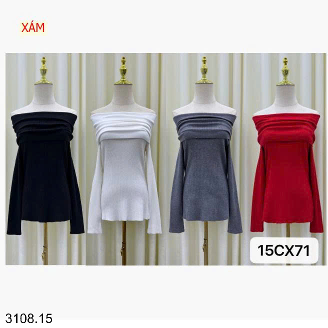 26HA3108.15 - ÁO LEN TRỄ VAI THỜI TRANG