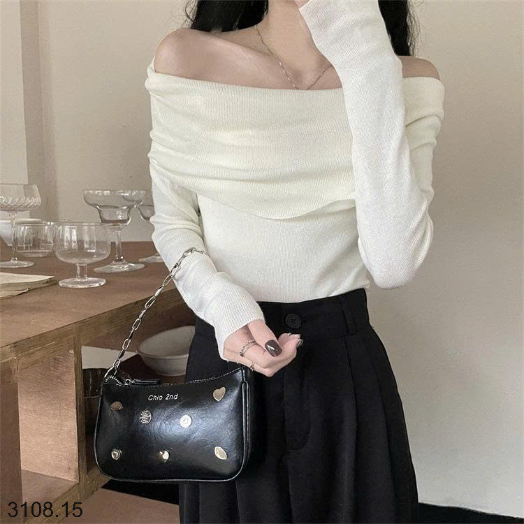 26HA3108.15 - ÁO LEN TRỄ VAI THỜI TRANG