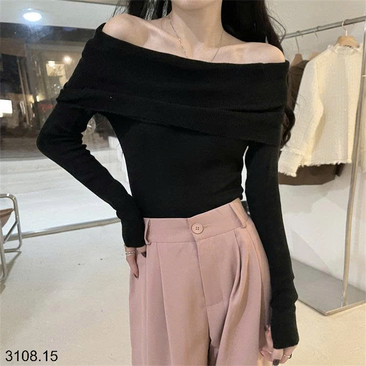 26HA3108.15 - ÁO LEN TRỄ VAI THỜI TRANG
