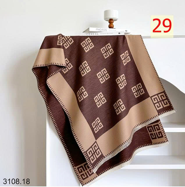 26HA3108.18 - KHĂN CHOÀNG CỔ CASHMERE GIẢ HỌA TIẾT BƯỚM