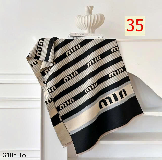 26HA3108.18 - KHĂN CHOÀNG CỔ CASHMERE GIẢ HỌA TIẾT BƯỚM