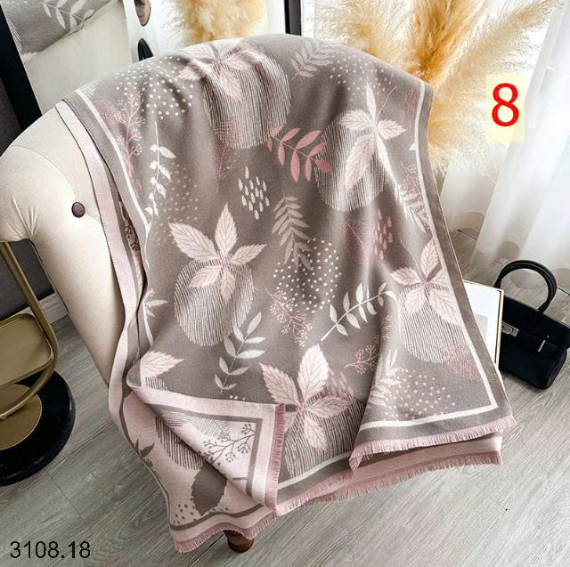 26HA3108.18 - KHĂN CHOÀNG CỔ CASHMERE GIẢ HỌA TIẾT BƯỚM