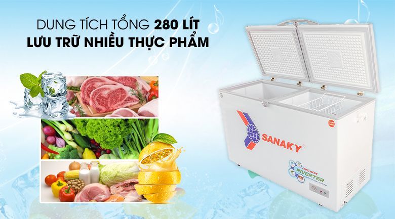 Tủ đông Sanaky Inverter 280 lít VH-4099W3