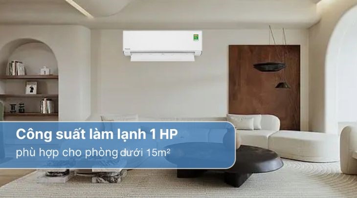 Máy lạnh Panasonic Inverter 1 HP CU/CS-XU9ZKH-8 có công suất 1 HP, đáp ứng tốt nhu cầu làm lạnh trong phạm vi dưới 15m2