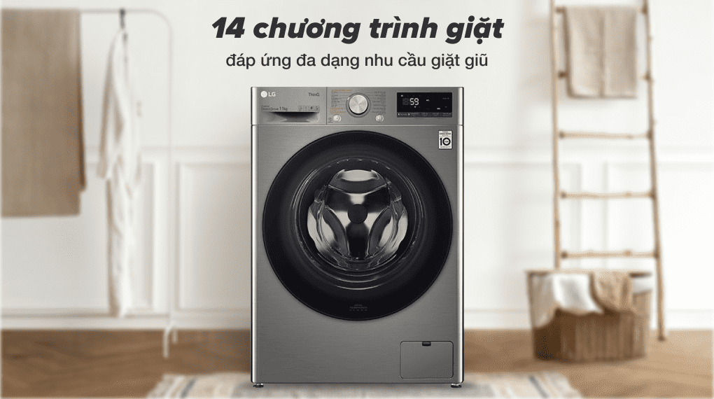 Máy giặt LG Inverter 11 kg FV1411S4P - 14 chương trình giặt