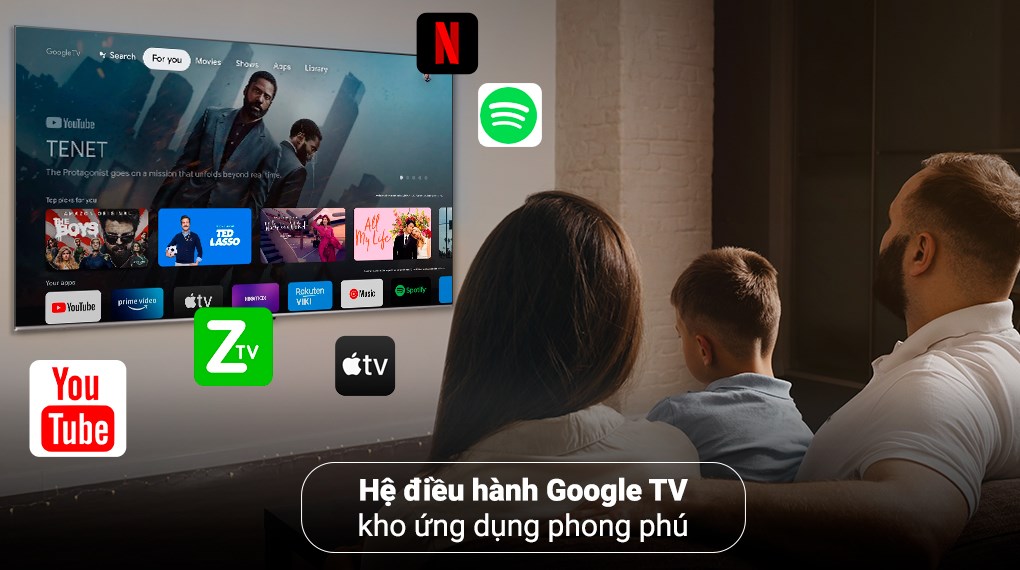 Google Tivi TCL 4K 43 inch 43P737 - Hệ điều hành