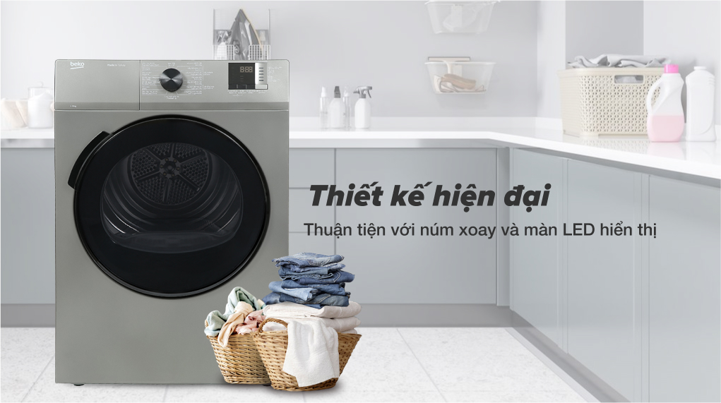 Máy sấy thông hơi Beko 9 kg DA9112RX0MB - Thiết kế