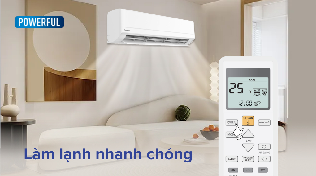 Máy lạnh Panasonic 2 HP N18XKH-8M - Làm lạnh nhanh Powerful