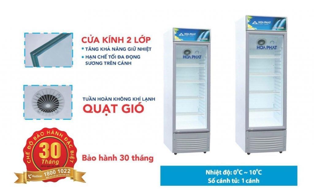 Tủ mát Hòa Phát HSC 700F1R1 280L 1 cánh