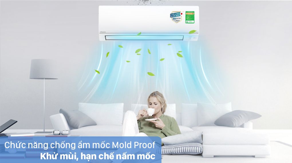 Máy lạnh 2 chiều Daikin Inverter 1 HP FTHF25VAVMV - Chống ẩm mốc