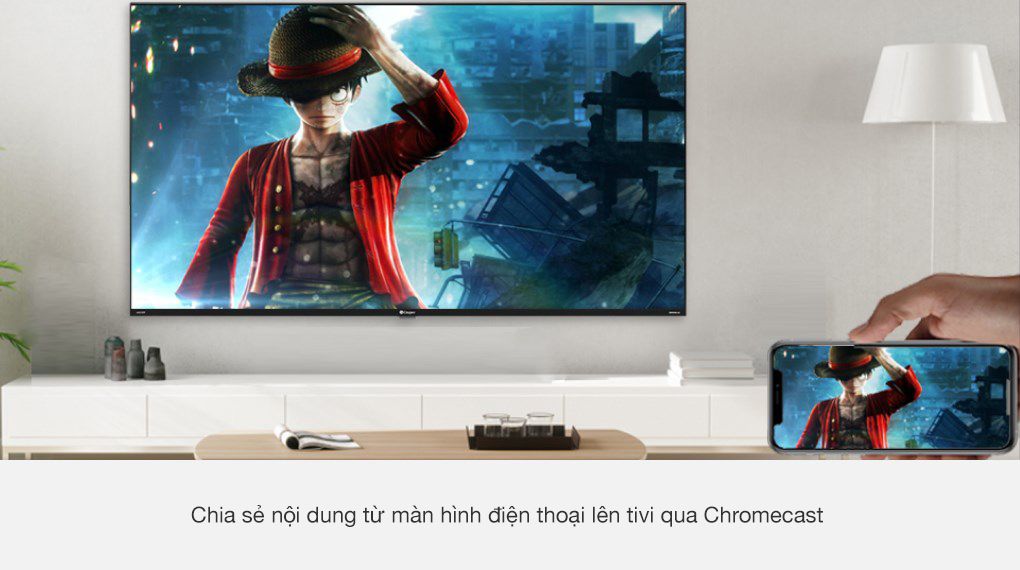 Kết nối chiếu màn hình di động lên tivi Chromecast