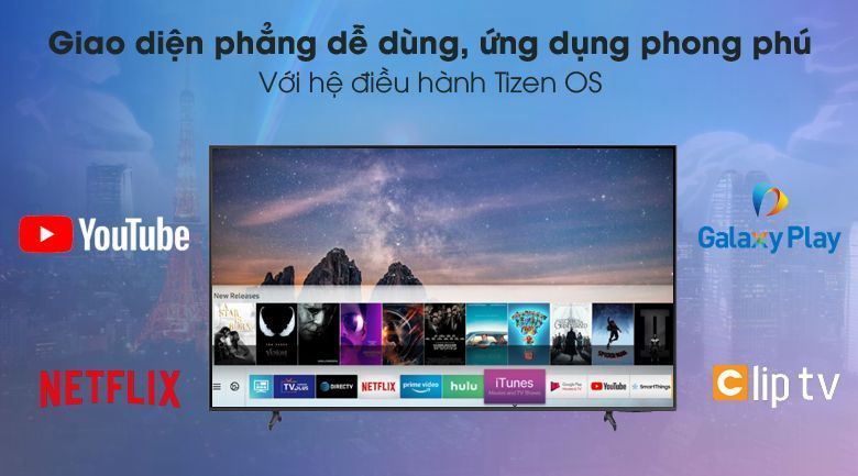 Tizen OS - Smart Tivi Samsung 4K 85 inch UA85AU8000