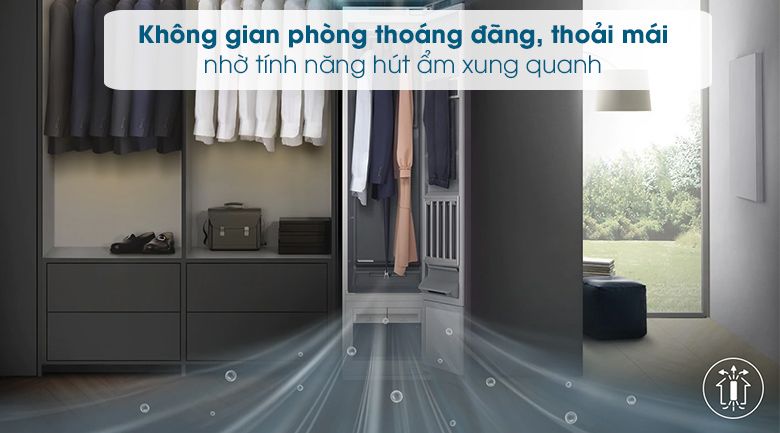 Tủ chăm sóc quần áo AirDresser Samsung - Hút ẩm