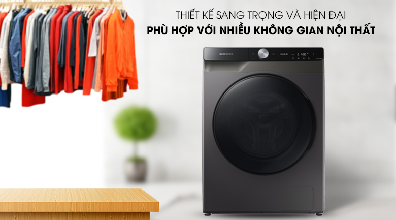 Máy giặt sấy Samsung WD14TP44DSB/SV - thiết kế