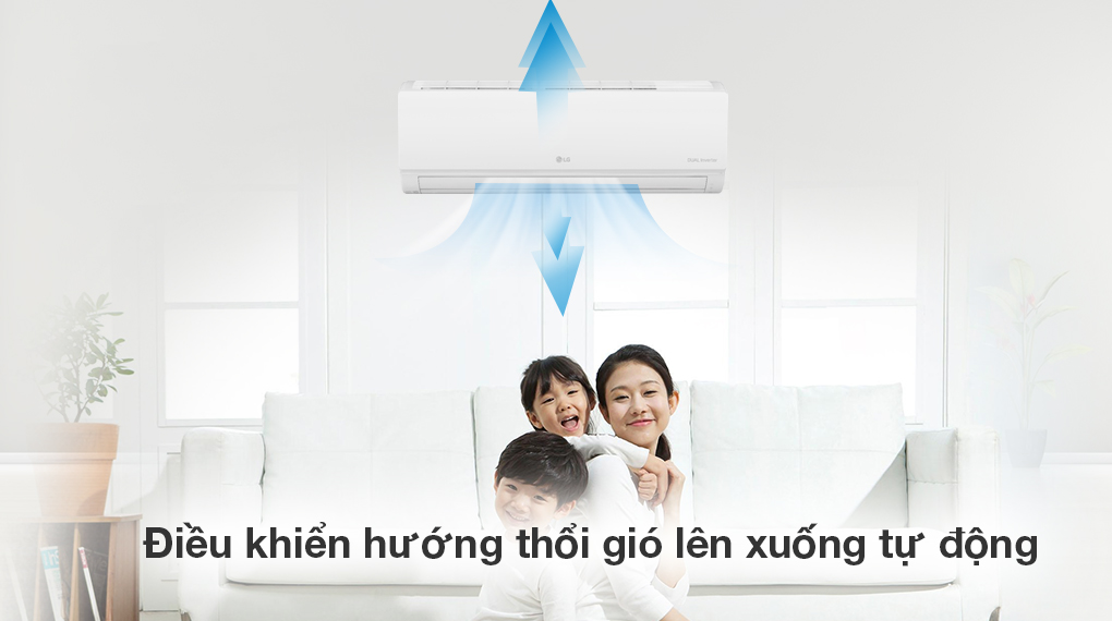 Điều hòa LG Inverter 8800 BTU V10WIN - Cơ chế thổi gió