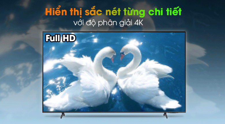 Smart Tivi Samsung 4K 50 inch UA50AU8100 - Hình ảnh nét gấp 4 lần Full HD với độ phân giải 4K