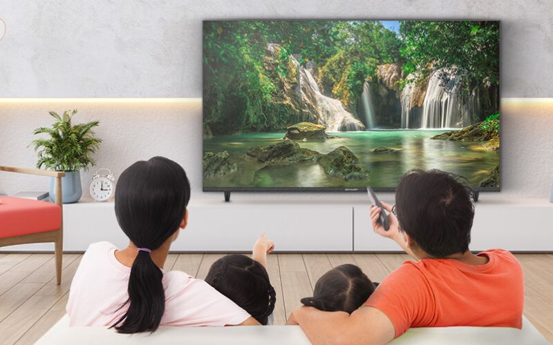 Android Tivi Sharp LED 4K 55 inch 4T-C55DJ3X sở hữu màn hình tràn viền 3 cạnh