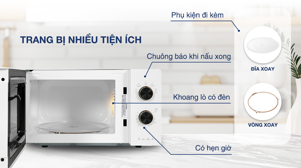 Lò vi sóng Electrolux EMM20K22W 20 lít - Tiện ích