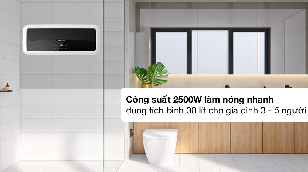 Làm nóng nhanh - Máy nước nóng gián tiếp 15 lít Ariston SL2 30 LUX-D AG+