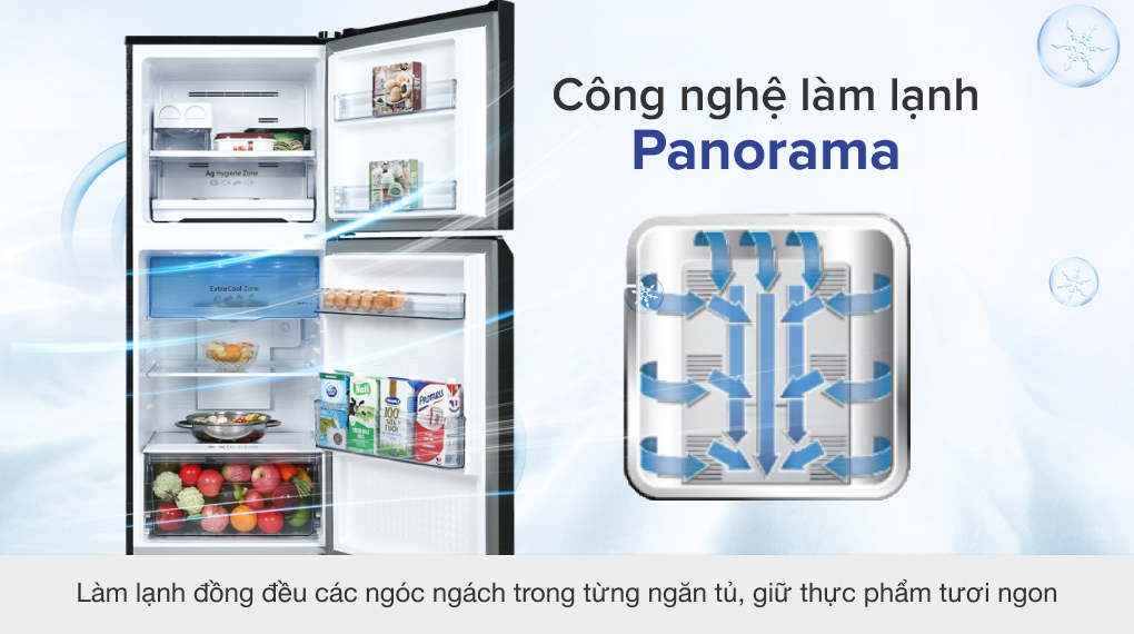 Tủ lạnh Panasonic Inverter 268 lít NR-TV301VGMV - Công nghệ làm lạnh Panorama