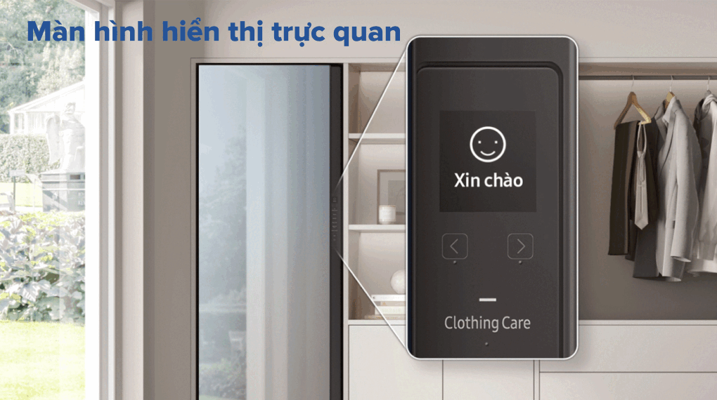 Tủ Chăm Sóc Quần Áo Thông Minh Samsung DF10A9500CG/SV - Bảng điều khiển thông minh AI Control