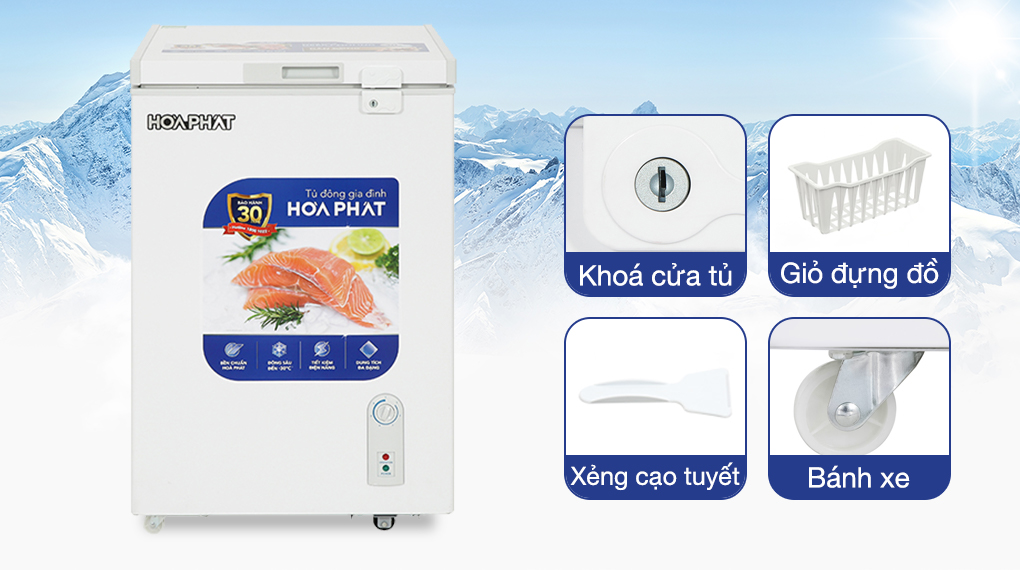 Tủ đông Hòa Phát 107 Lít HPF AD6107 - Tiện ích