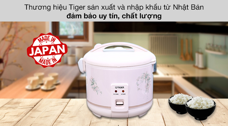 Nồi cơm điện nắp gài Tiger 1 lít JNP-1000 - Thương hiệu Tiger uy tín