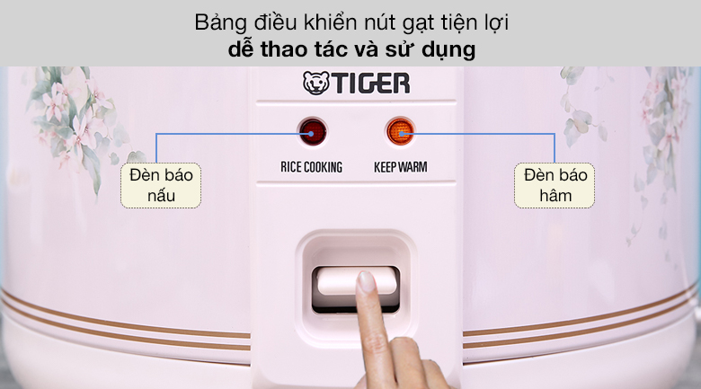 Nồi cơm điện nắp gài Tiger 1 lít JNP-1000 - Bảng điều khiển nút gạt