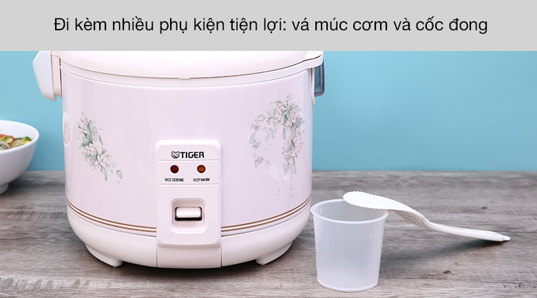 Nồi cơm điện nắp gài Tiger 1 lít JNP-1000 - Phụ kiện đi kèm tiện lợi