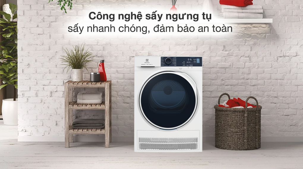 Máy sấy ngưng tụ Electrolux 8 kg EDC804P5WB - Đặc điểm và cơ chế sấy